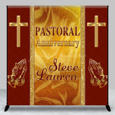 Lofaris Royal Gold Red Custom Pastoral Anniversary Backdrop